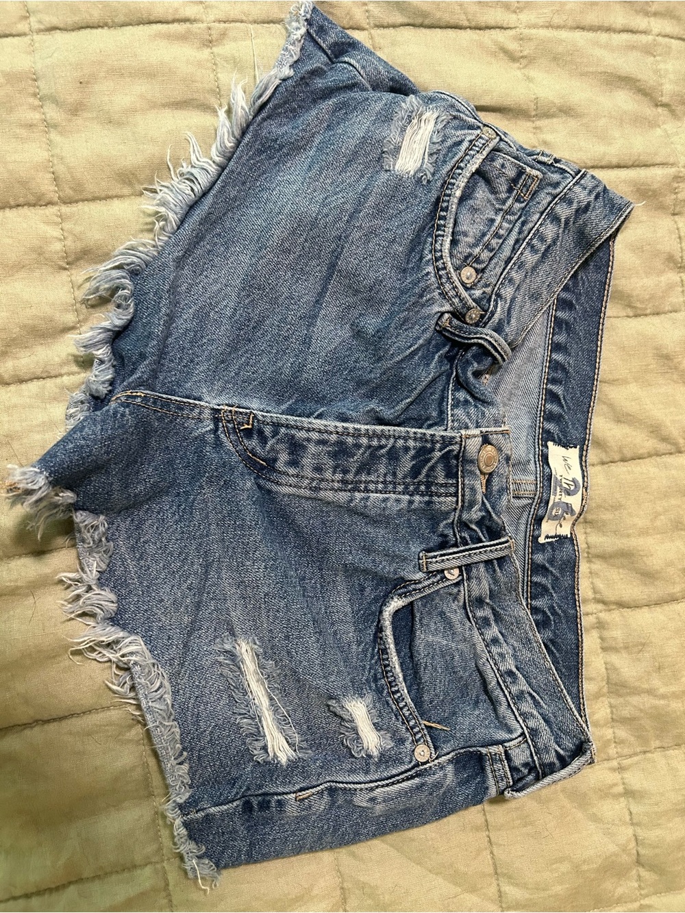 We The Free Medium Blue Distressed Denim Shorts